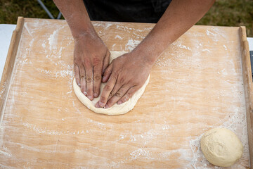 Kneading dough 