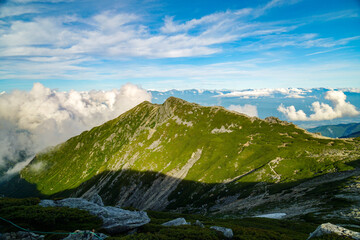 Ina Mae Dake  mountain Evening ridgeline Summer  Komagane City Nagano Japan