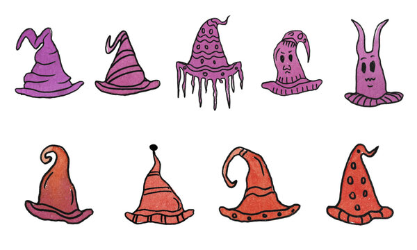 Halloween witches hat set 