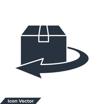 return icon logo vector illustration. Delivery and Free Return symbol template for graphic and web design collection