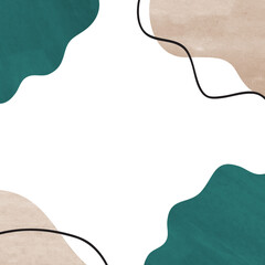 Abstract Organic Shape Watercolor Background