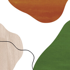 Fototapeta premium Abstract Organic Shape Watercolor Background