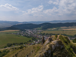 Fototapeta na wymiar Ruins of Kamenica Castle in Slovakia