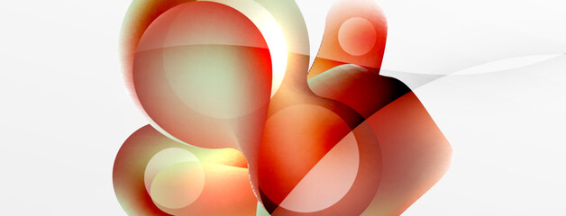 Fluid abstract background. Liquid color gradients composition. Round shapes and circle flowing design for wallpaper, banner, background or landing