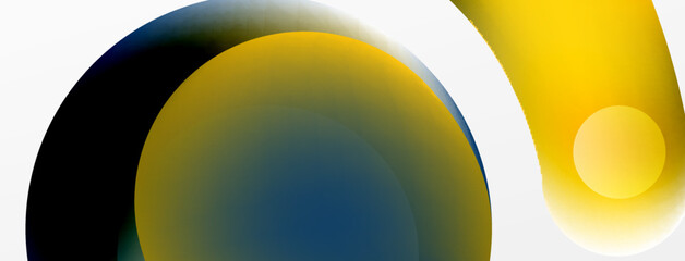 Fluid abstract background, round shapes and circle flowing design for wallpaper, banner, background or landing