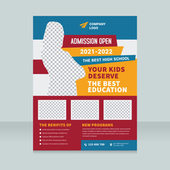 Admission Open For School Flyer