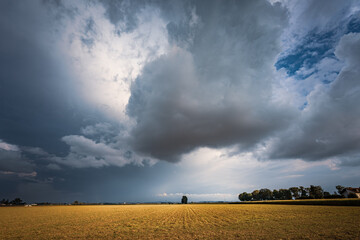 impending squall with rain, impending hurricane, impending rain, approaching storm, Prairie Storm, the storm is coming, approaching storm, thunderstorm, tornado, mesocyclone, climate, Shelf cloud