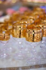 Crystal glasses for holiday