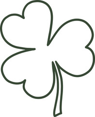 clover leaf line drawing