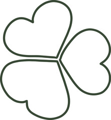 clover leaf line drawing