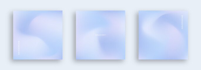 Naklejka premium Colorful gradient background. Square post template collection.