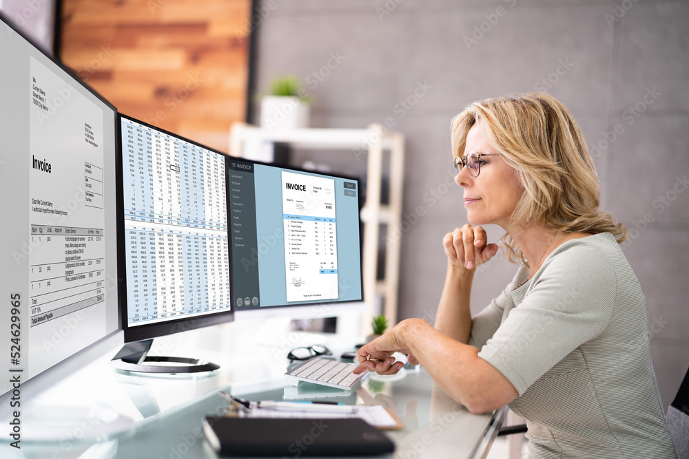 Poster using corporate invoice spreadsheet