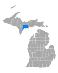 Karte von Delta in Michigan