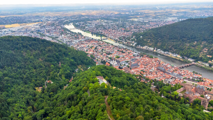 Fototapeta premium Heidelberg view from the mountain