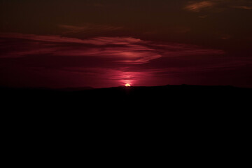 sunset over the mountains