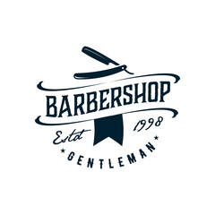 vintage logo barbershop template illustration
