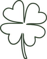clover leaf line drawing