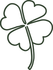 clover leaf line drawing