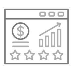 Ratings Greyscale Line Icon