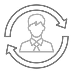 Remarketing Greyscale Line Icon