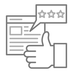 Impression Rate Greyscale Line Icon