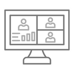 Conference Greyscale Line Icon