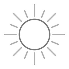 Fototapeta premium Brightness Greyscale Line Icon