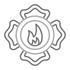 Emblem Greyscale Line Icon