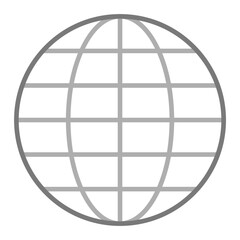 Globe Greyscale Line Icon