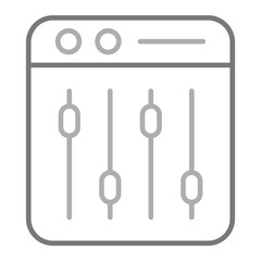 Mixer Greyscale Line Icon