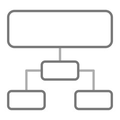 Hierarchical Structure Greyscale Line Icon