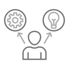 Skills Greyscale Line Icon