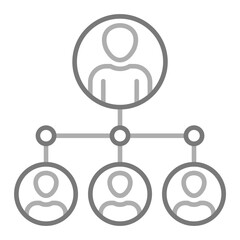 Team Leader Greyscale Line Icon