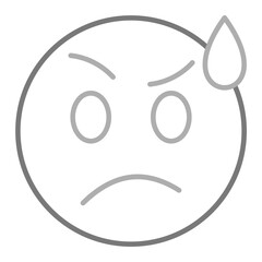 Confusing Greyscale Line Icon