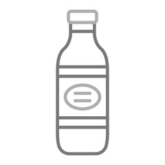 Bottle Greyscale Line Icon
