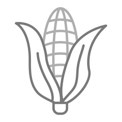 Corn Greyscale Line Icon