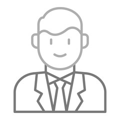 Groom Greyscale Line Icon
