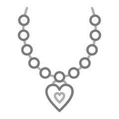 Necklace Greyscale Line Icon