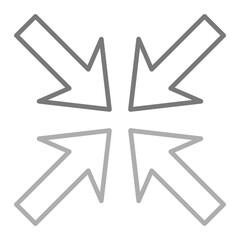 Minimize Greyscale Line Icon