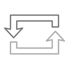 Rectangular Greyscale Line Icon
