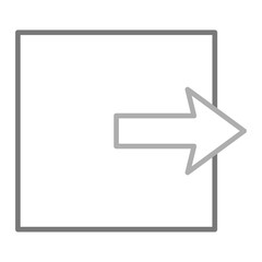 Logout Greyscale Line Icon