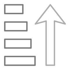 Sort Ascending Greyscale Line Icon