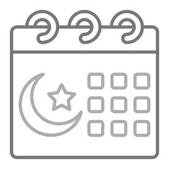 Calendar Greyscale Line Icon