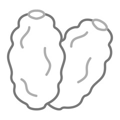 Dates Greyscale Line Icon