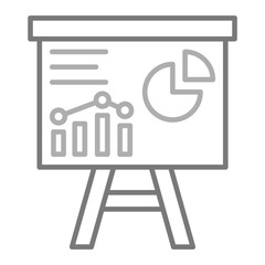 Presentation Greyscale Line Icon