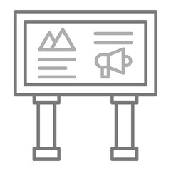 Advertisement Greyscale Line Icon