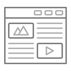 Blog Greyscale Line Icon