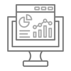 Analytics Greyscale Line Icon