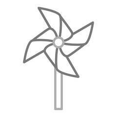 Obraz premium Pinwheel Greyscale Line Icon