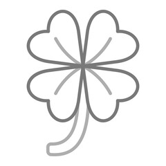 Clover Greyscale Line Icon